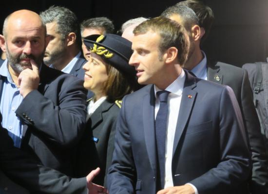 arrivée président Macron sur le ring
