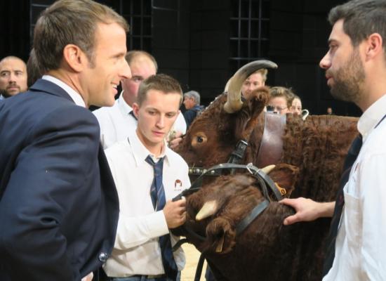 échange avec président Macron