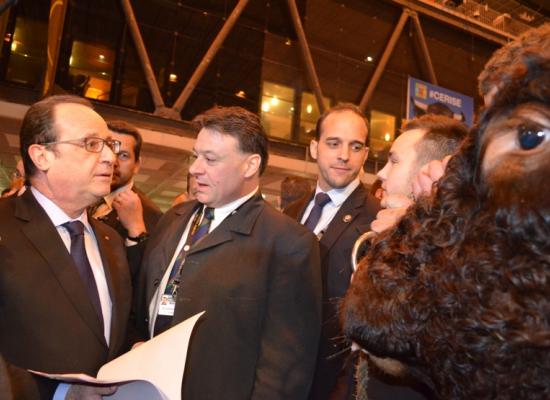 Visite du Président de la République lors de l'inauguration du salon