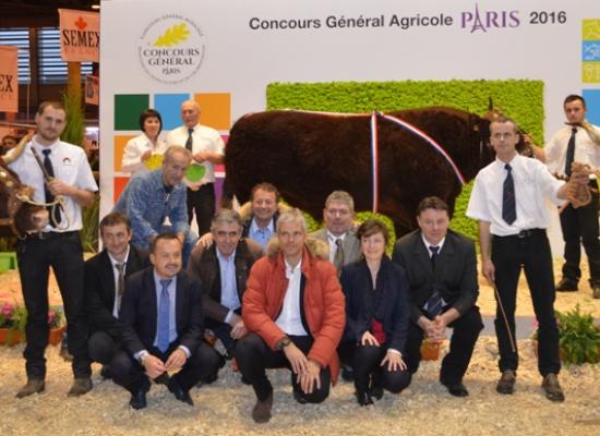 Les champions du concours en présence des parrains : De gauche à droite : Jean François BEYLE juge du concours, Gérard KLEIN, Yannick NEUDER conseil régional Auvergne Rhone Alpes, Vicent DESCOEUR Président conseil départemental 15, Philippe FABRE vice Président Conseil Départemental 15, Laurent WAUQUIER Président région Rhone Alpes Auvergne, Bruno FAURE Directeur GSE et HBS, Emilie BONNIVARD région Auvergne Rhone Alpes, Lionel DUFFAYET Président GSE HBS.